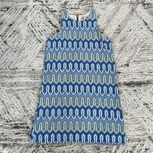 Blue white and yellow shift dress!